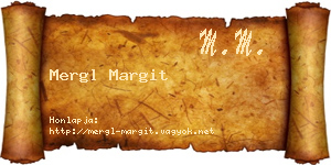 Mergl Margit névjegykártya